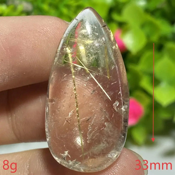Gold Hair Rutilated Quartz Pendant-ToShay.org