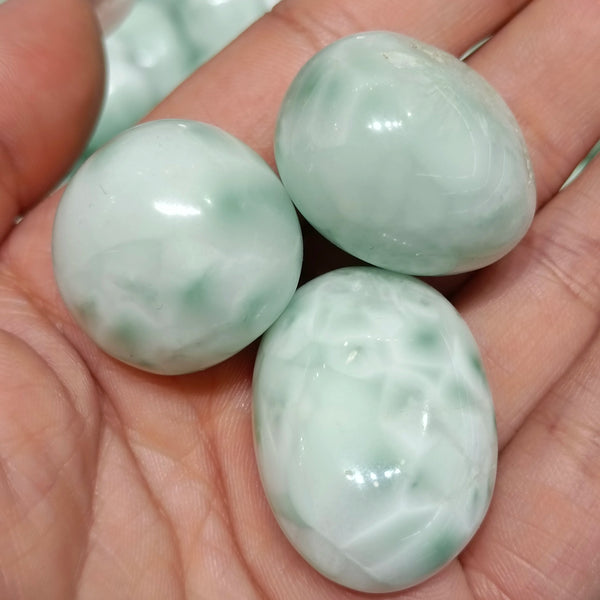 Green Larimar Tumbled Stones-ToShay.org