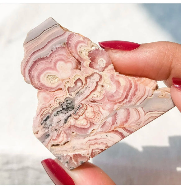 Pink Rhodochrosite Slice-ToShay.org