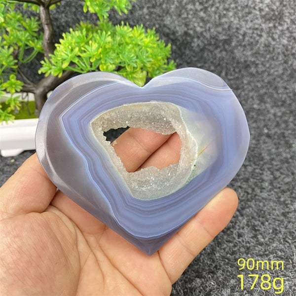 Blue Agate Geode Heart-ToShay.org
