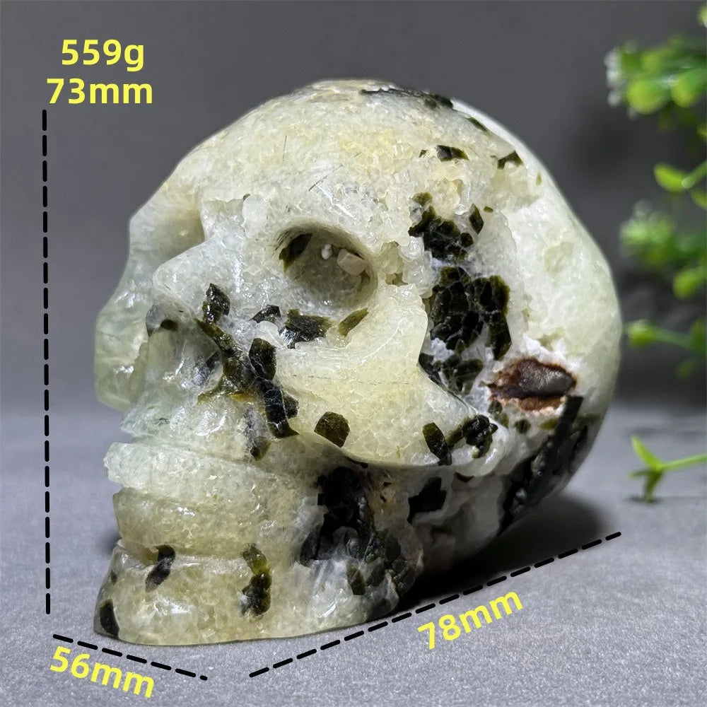 Green Grape Agate Skull-ToShay.org