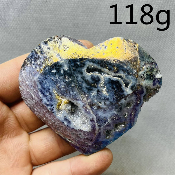 Purple Sphalerite Geode Heart-ToShay.org