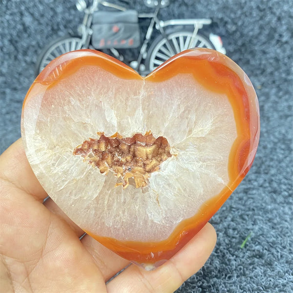 Red Agate Geode Heart-ToShay.org