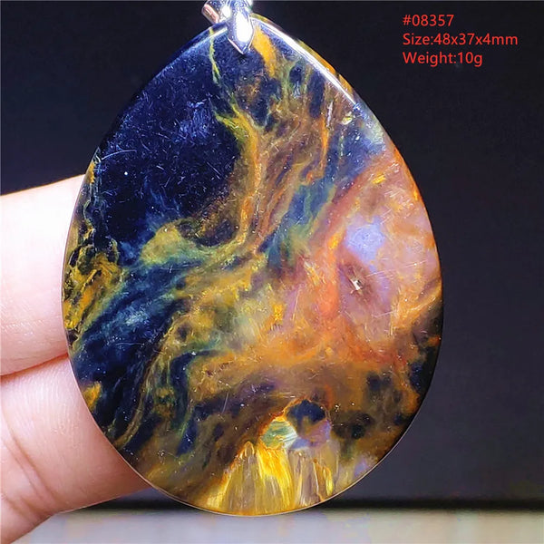 Blue Pietersite Chatoyant Pendant-ToShay.org