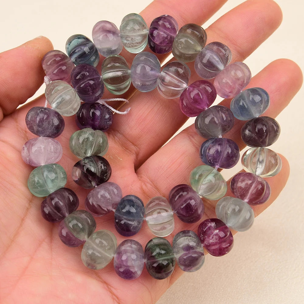 Green Fluorite Pumpkin Beads-ToShay.org