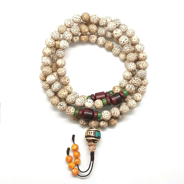 White Bodhi Prayer Mala-ToShay.org
