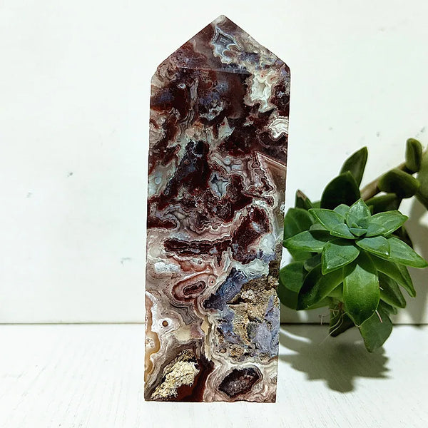Red Lace Agate Wand Point-ToShay.org