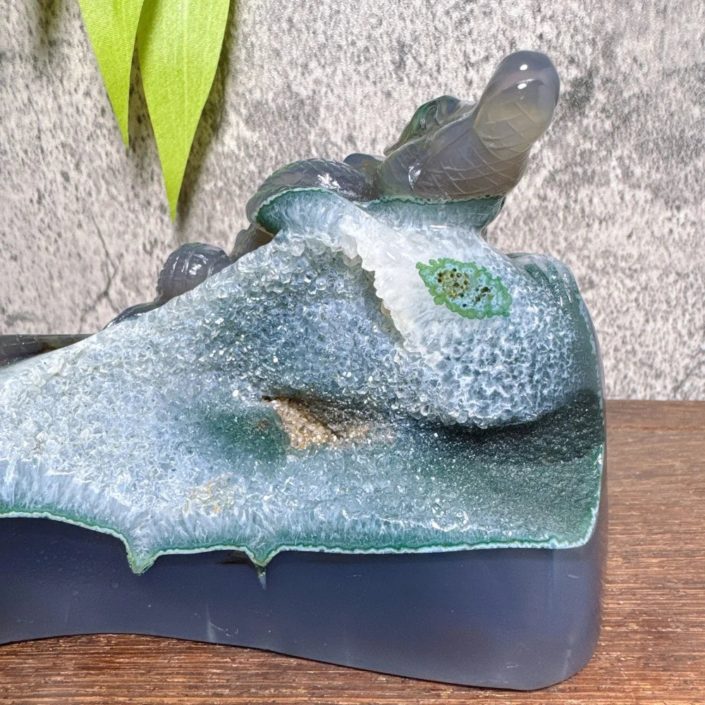 Grey Agate Crocodile-ToShay.org