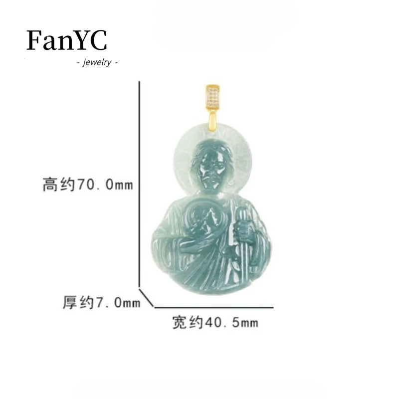 Blue Jadeite Jude Pendant-ToShay.org