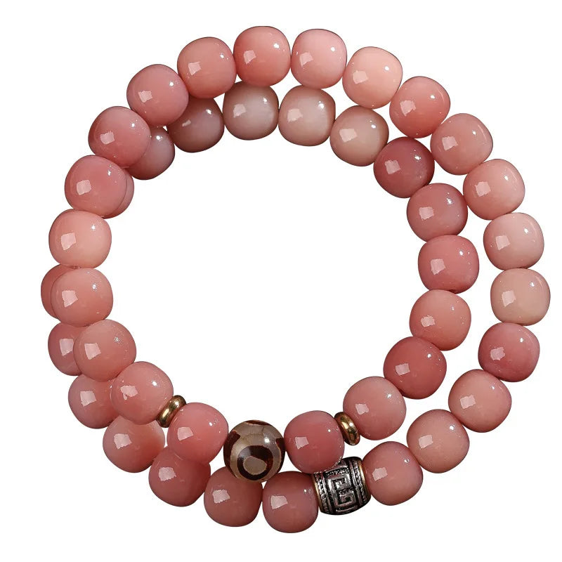 Pink Bodhi Root Bracelet-ToShay.org