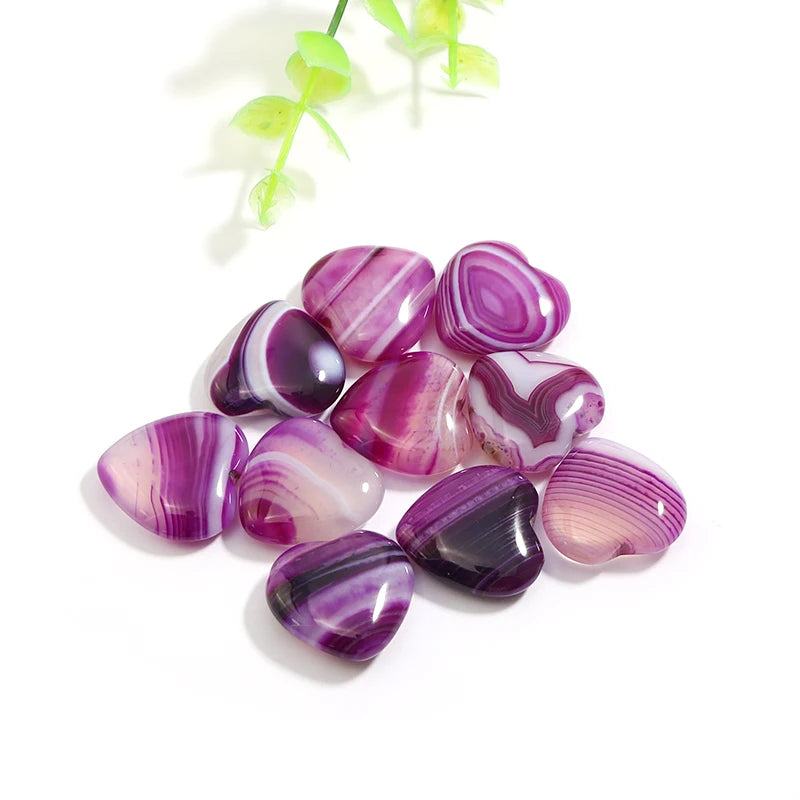 Mixed Stripe Agate Hearts-ToShay.org