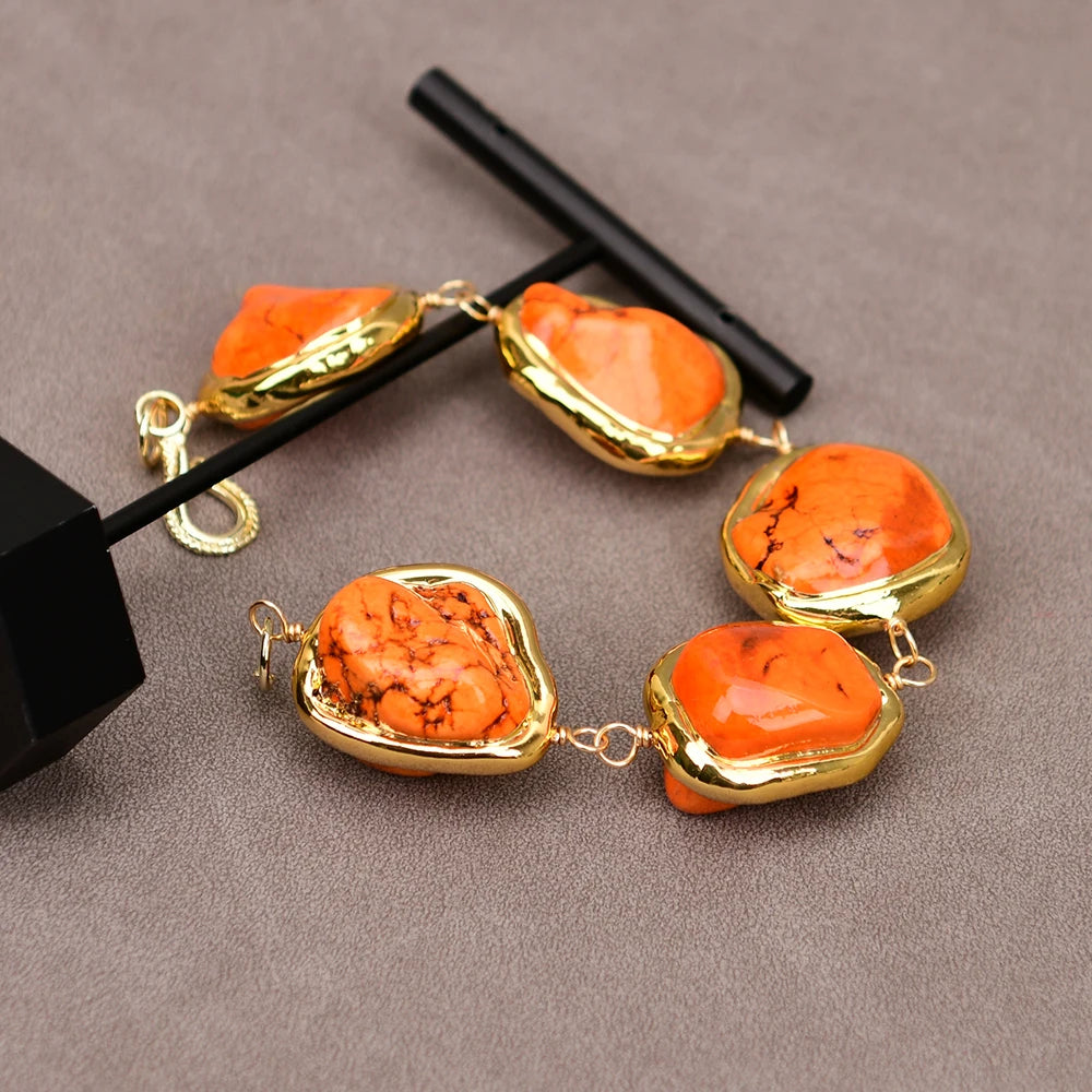 Orange Turquoise Bracelet-ToShay.org