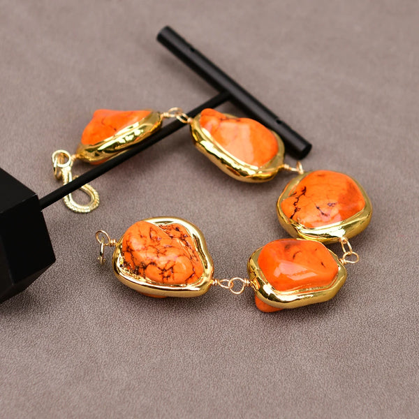 Orange Turquoise Bracelet-ToShay.org