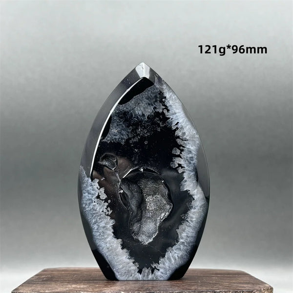 Black Agate Geode Torch-ToShay.org