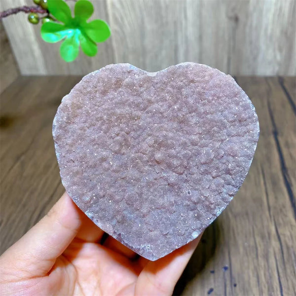 Pink Amethyst Cluster Heart-ToShay.org