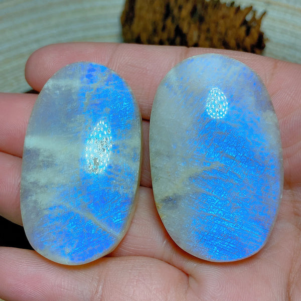 Blue Moonstone Palm Stones-ToShay.org