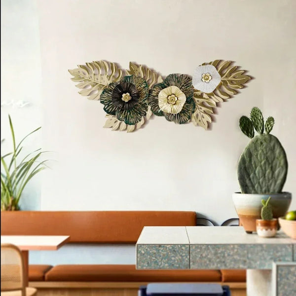 Gold Flower Iron Wall Art-ToShay.org