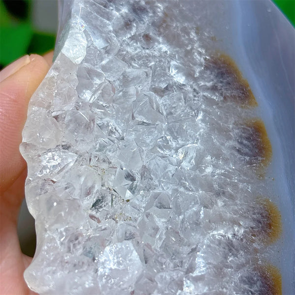 Blue Agate Druzy Moon-ToShay.org