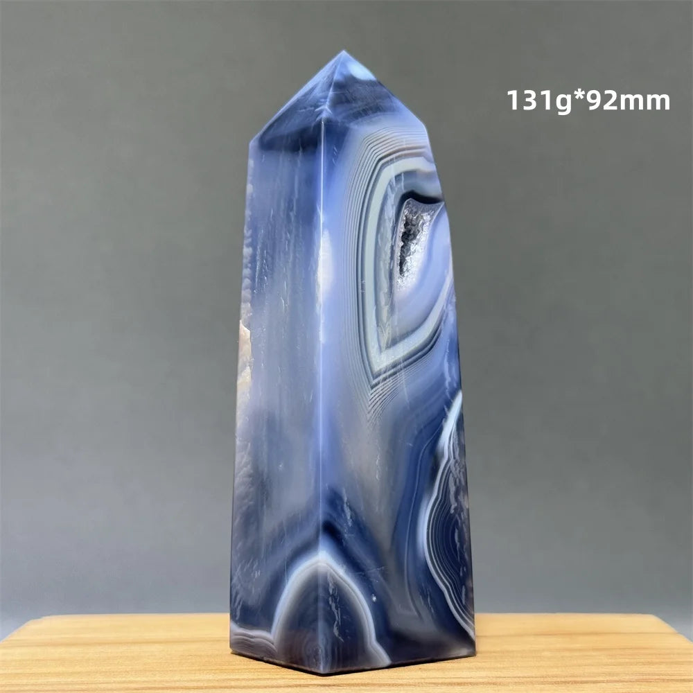 Blue Striped Agate Tower-ToShay.org
