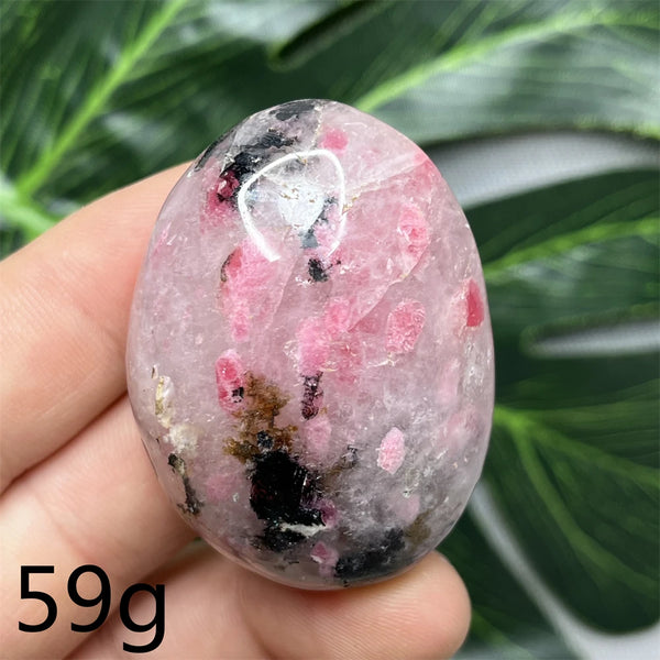 Pink Rhodonite Palmstone-ToShay.org