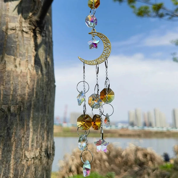 Crystal Moon Wind Chimes-ToShay.org