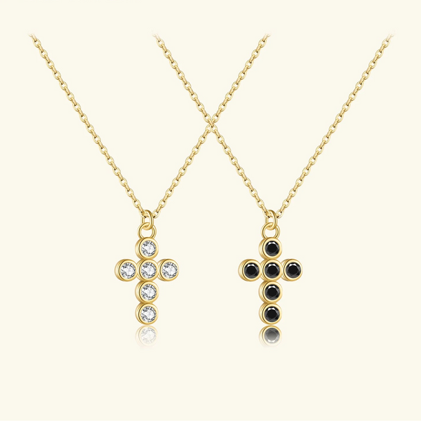Gold Diamond Cross Necklace-ToShay.org