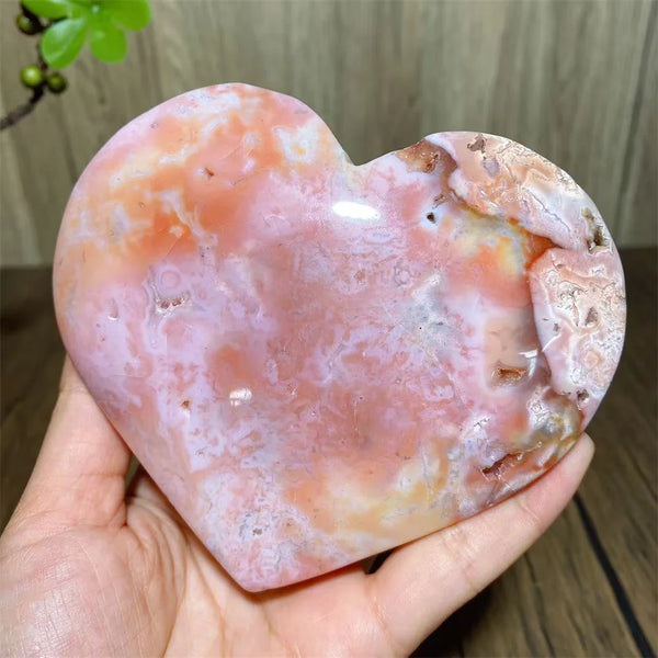 Pink Agate Druzy Heart-ToShay.org