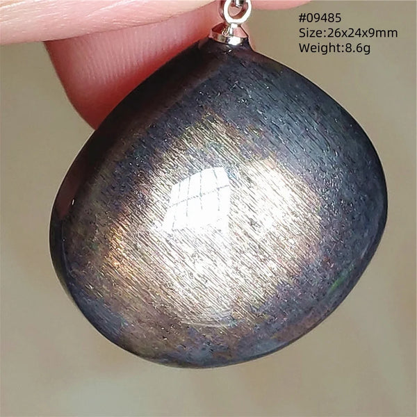 Black Sunstone Moonstone Pendant-ToShay.org