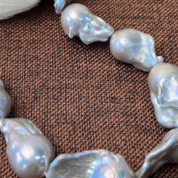 Grey Pearl Fishtail Beads-ToShay.org