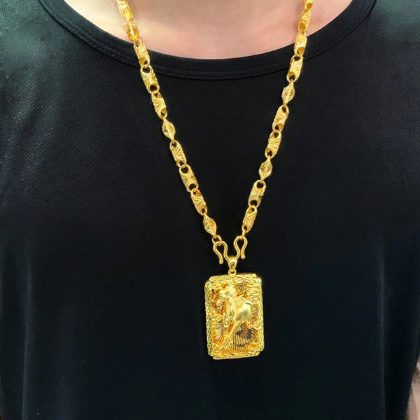 Gold Horse Pendant Necklace-ToShay.org