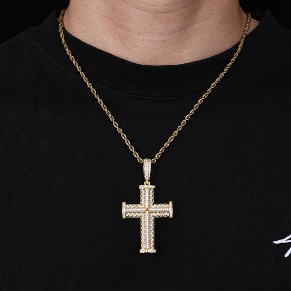 Silver Cross Pendant Necklace-ToShay.org