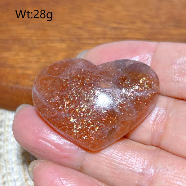 Orange Sunstone Heart-ToShay.org