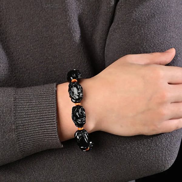 Black Jade Buddha Bracelet-ToShay.org