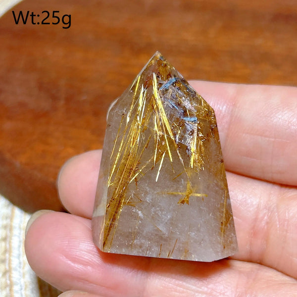 Gold Rutilated Crystal Point-ToShay.org
