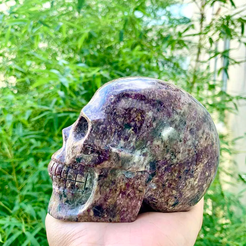 Pink Brecciated Fluorite Skull-ToShay.org