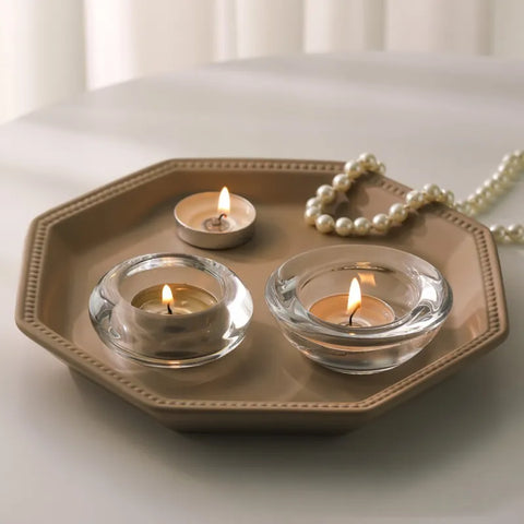 Clear Glass Tealight Holder-ToShay.org