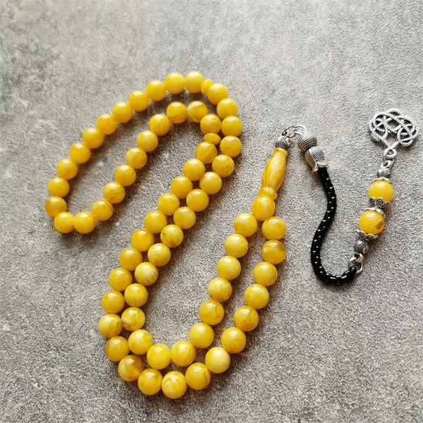 Yellow Amber Prayer Beads-ToShay.org