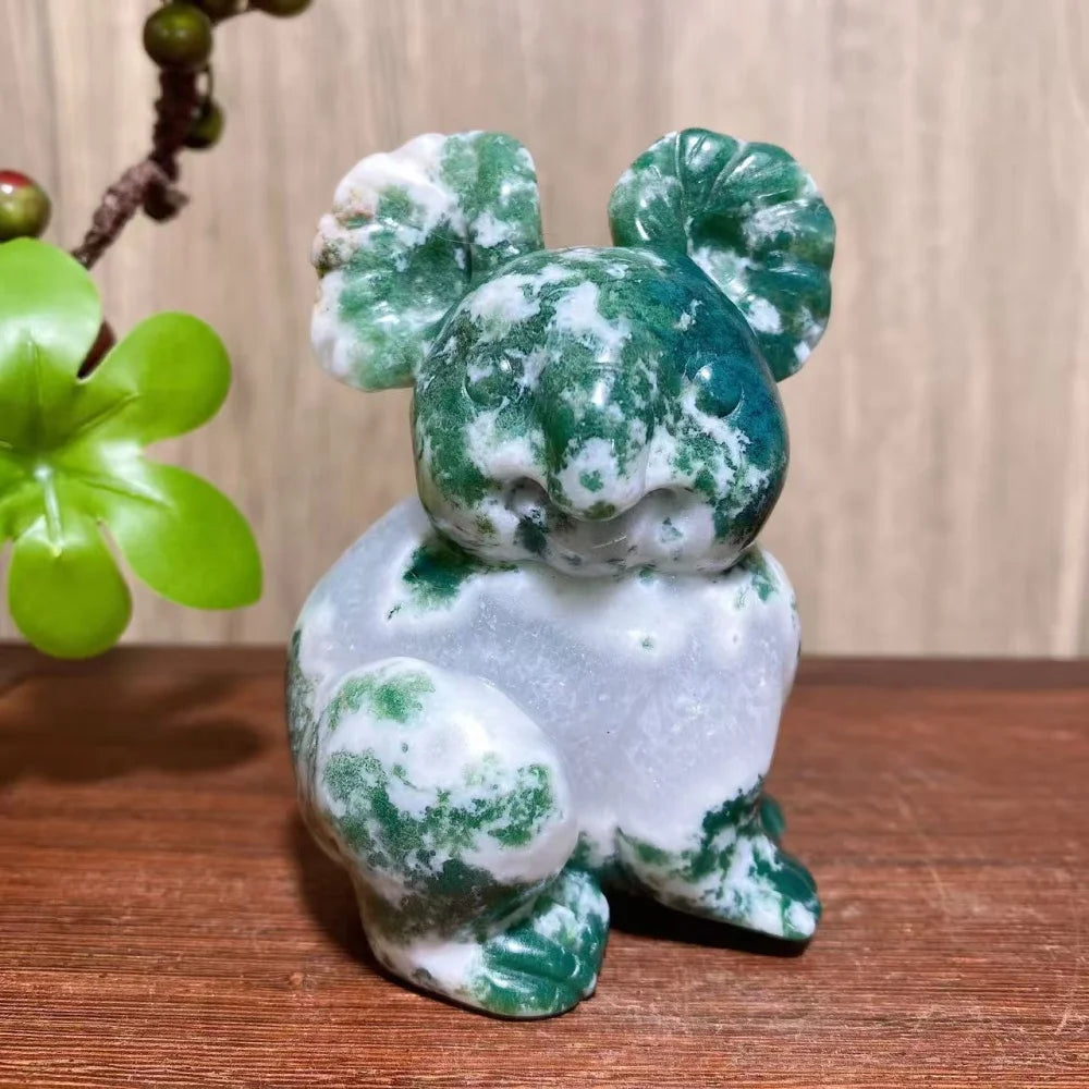 Green Moss Agate Koala-ToShay.org