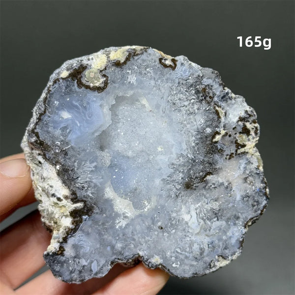 White Agate Crystal Cave Egg-ToShay.org