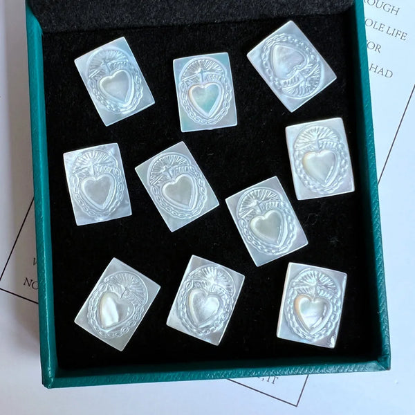 White Pearl Shell Pendants-ToShay.org