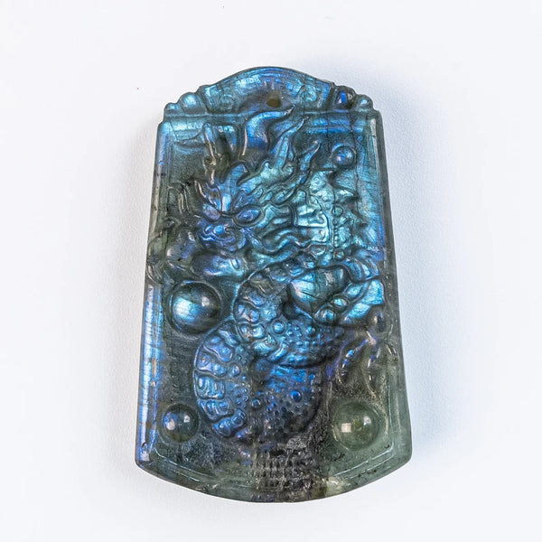 Blue Labradorite Dragon Plate-ToShay.org