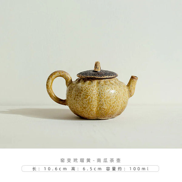Pumpkin Porcelain Teapot-ToShay.org