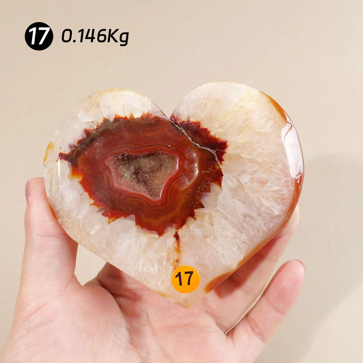 Red Agate Druzy Heart-ToShay.org