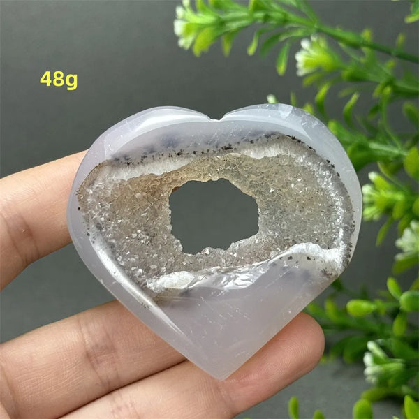 Grey Agate Geode Heart-ToShay.org