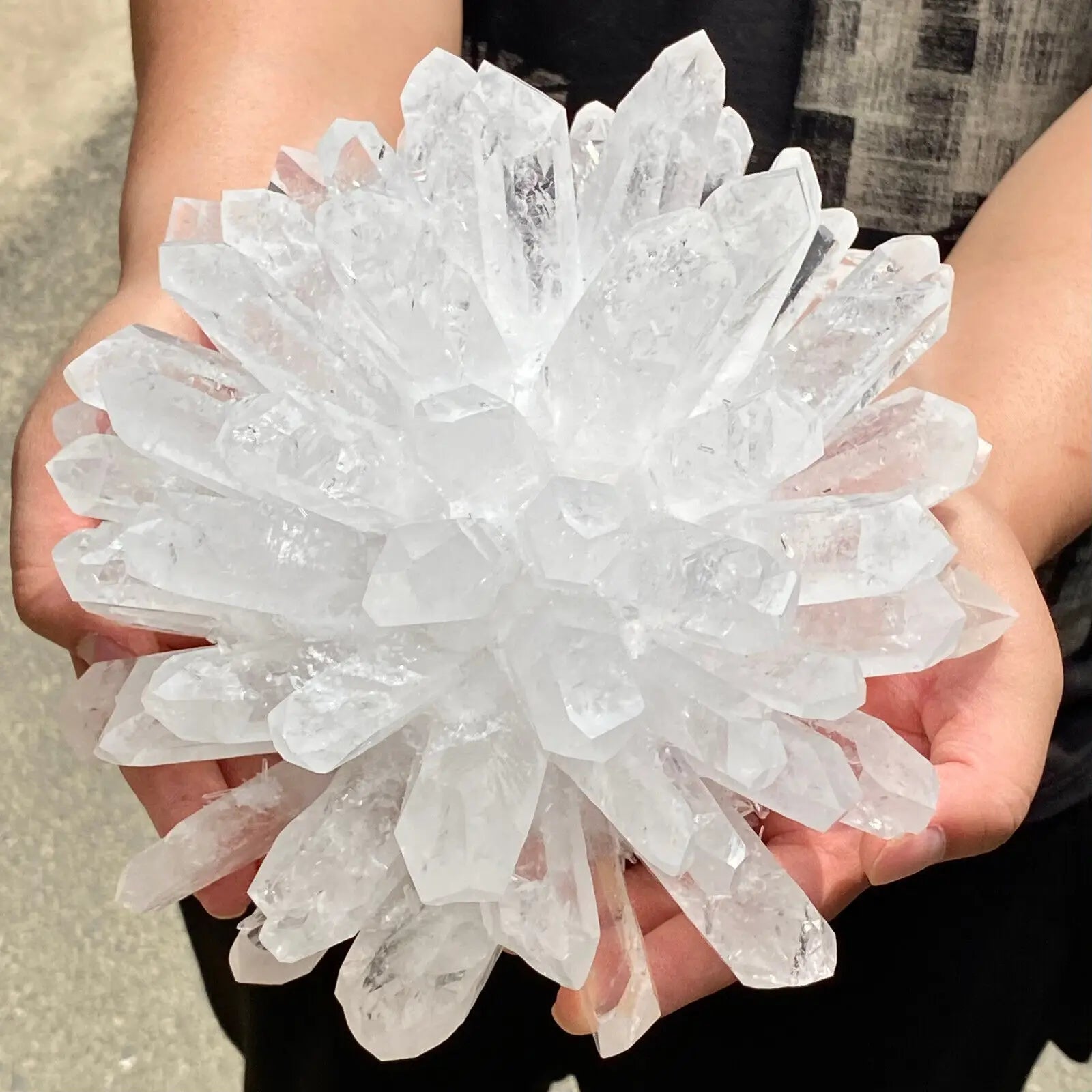 White Quartz Crystal Cluster-ToShay.org
