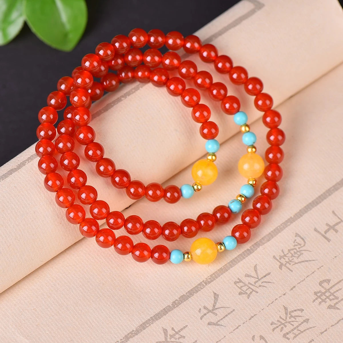 Red Agate Wrap Bracelet-ToShay.org