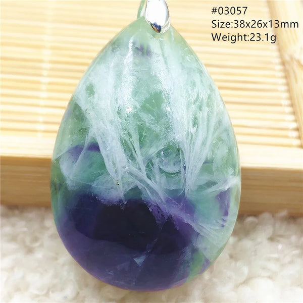 Green Blue Fluorite Pendant-ToShay.org