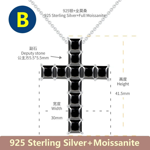 Silver Diamond Cross Pendants-ToShay.org