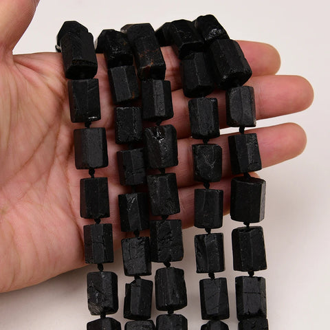 Black Tourmaline Nugget Beads-ToShay.org