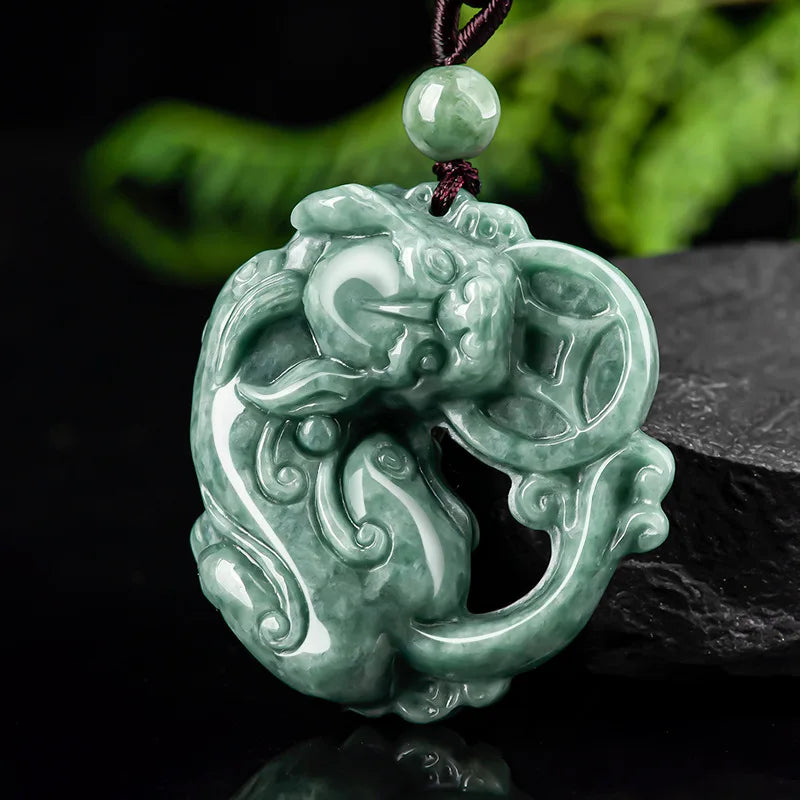 Green Jade Pixiu Pendant-ToShay.org